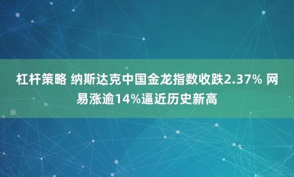 杠杆策略 纳斯达克中国金龙指数收跌2.37% 网易涨逾14%逼近历史新高