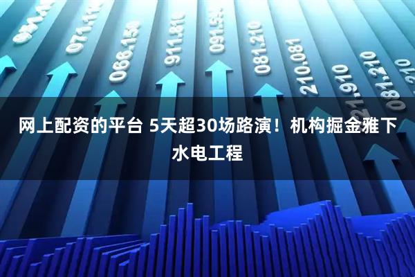 网上配资的平台 5天超30场路演！机构掘金雅下水电工程