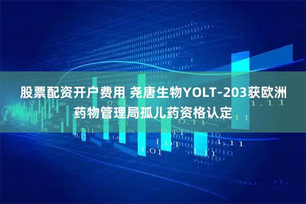 股票配资开户费用 尧唐生物YOLT-203获欧洲药物管理局孤儿药资格认定